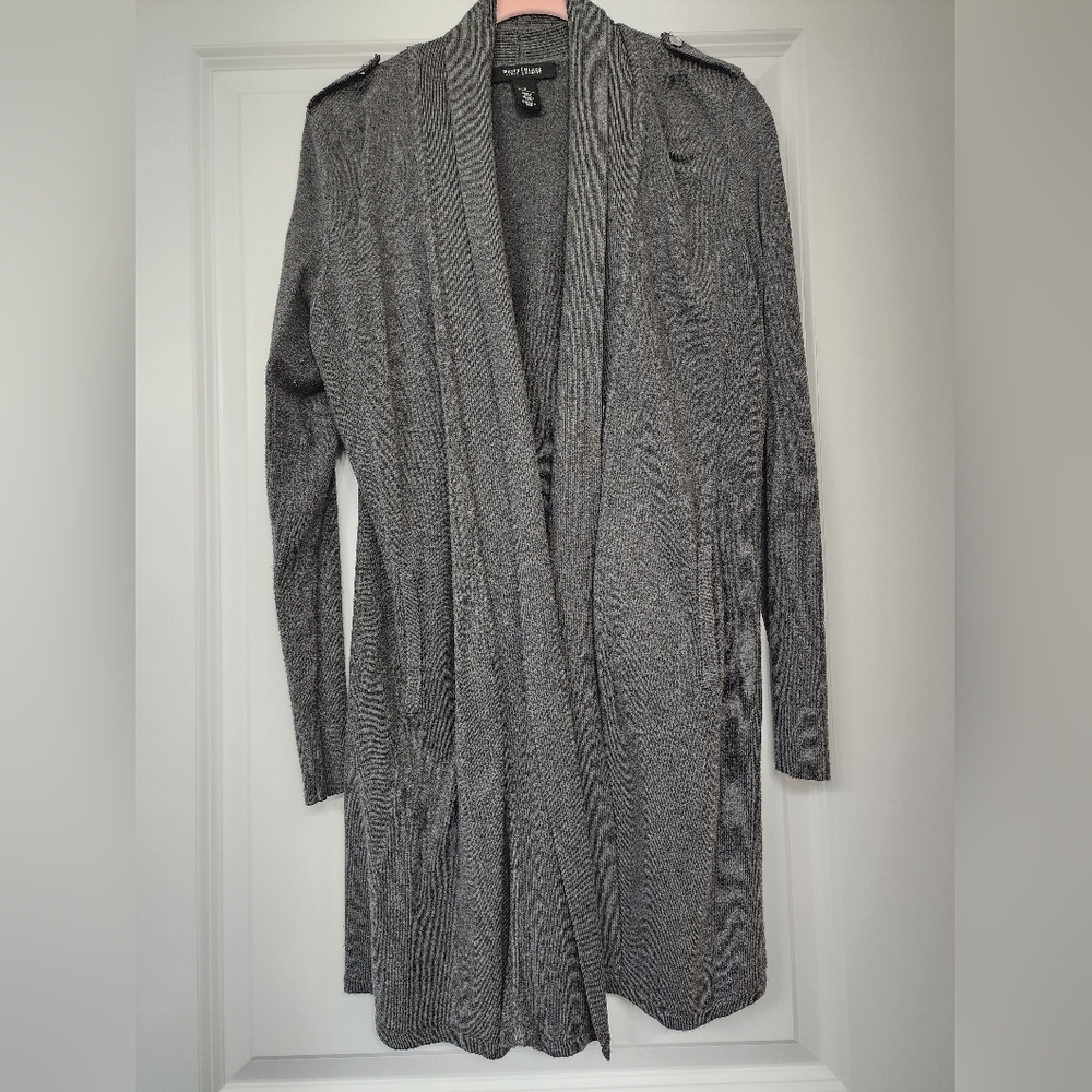 WHBM gray cardigan w pockets Size S